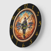 Firefighter Valor Heroic Heritage ラージ壁時計 (傾斜)