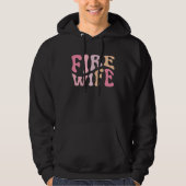 Firefighter Wife Fireman Life Fire babe パーカ (正面)