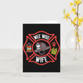 Firefighter Wife Uniform Fireman Fire Department  カード (黄色い花)