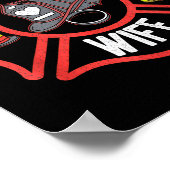 Firefighter Wife Uniform Fireman Fire Department  ポスター (角)