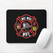 Firefighter Wife Uniform Fireman Fire Department  マウスパッド (マウス)