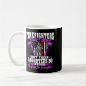 Firefighters Don't Brag - Proud Firefighter Daught コーヒーマグカップ (左)