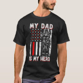 Firefighters My Daddy Is My Hero Firefighter Rescu Tシャツ (正面)