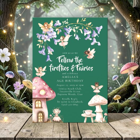 Fireflies and Fairies Enchanted Forest  招待状