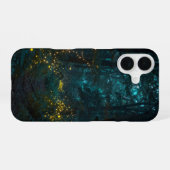 Fireflies Dark Forest Phone Case iPhone 16ケース (裏面横)