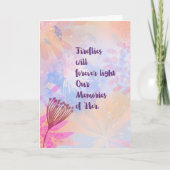 Fireflies’ Flight Sympathy Card – Loss of a Child カード (正面)