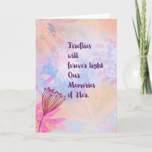 Fireflies’ Flight Sympathy Card – Loss of a Child カード (正面)