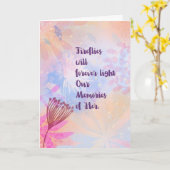 Fireflies’ Flight Sympathy Card – Loss of a Child カード (黄色い花)