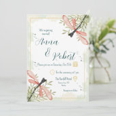 Firefly Watercolour Wedding 招待状 (スタンド正面)