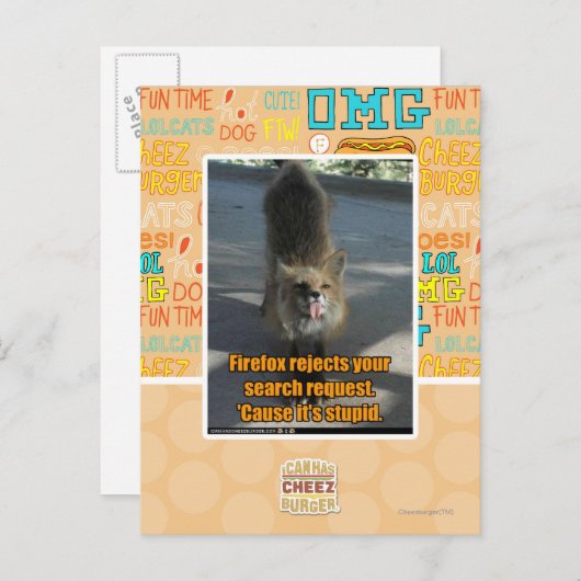 Firefoxが拒否 ポストカード (正面/裏面)