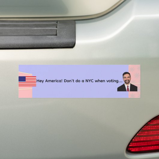 FIREFOXNEWS ONLINE™ Mamdani MEME Bumper Sticker バンパーステッカー (車上)