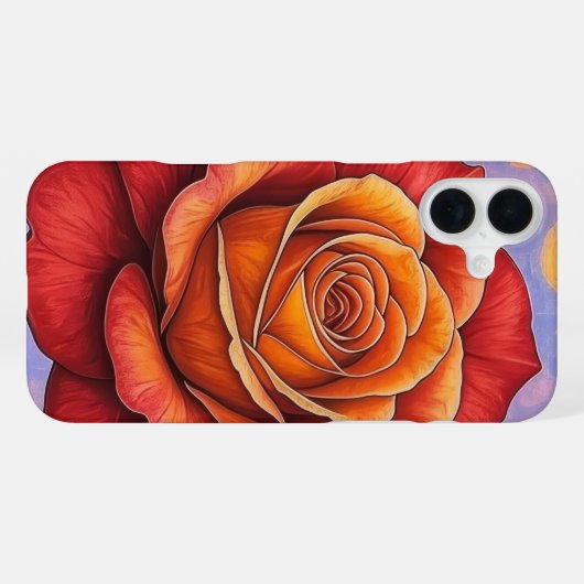 Fireheart Rose Phone Case iPhoneケース (裏面横)
