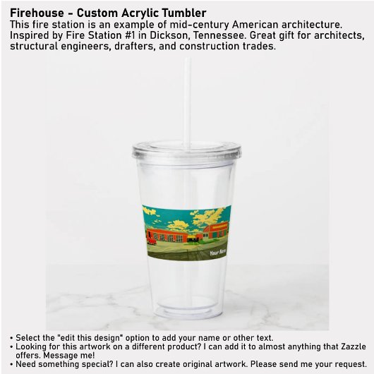 Firehouse - Custom Acrylic Tumbler アクリルタンブラー