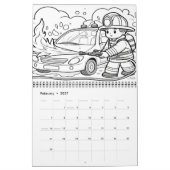 Firehouse Heroes Coloring 2025/2026 カレンダー (2月 2027)