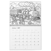 Firehouse Heroes Coloring 2025/2026 カレンダー (1月 2027)