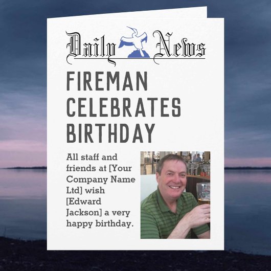 Fireman誕生日カードをカスタマイズ カード
