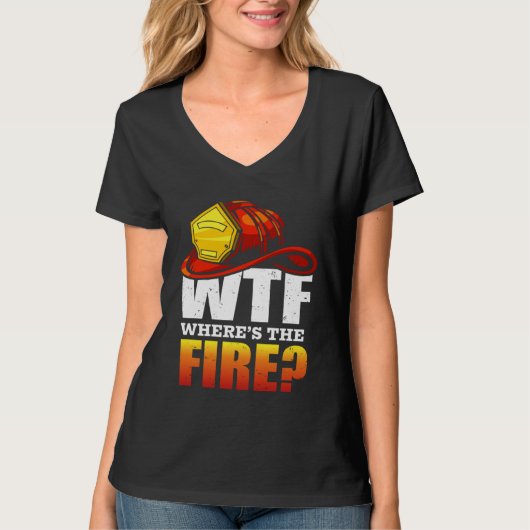 Fireman Cool Graphics Firefighter Plus Size Tシャツ (正面)