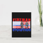 Fireman Evolution Fireman Gift Proud Firefighter Q カード (正面)