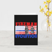 Fireman Evolution Fireman Gift Proud Firefighter Q カード (黄色い花)