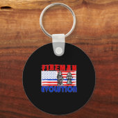 Fireman Evolution Fireman Gift Proud Firefighter Q キーホルダー (正面)