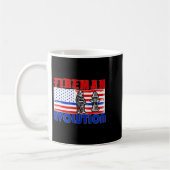 Fireman Evolution Fireman Gift Proud Firefighter Q コーヒーマグカップ (左)