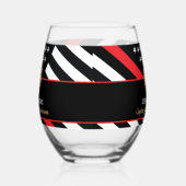 Fireman Fire Department Firefighter Retirement ステムなしワイングラス (左)