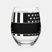 Fireman Fire Department Firefighter Retirement ステムなしワイングラス (左)