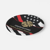 Fireman Fire Department Firefighter Retirement ペーパープレート (アングル)