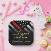 Fireman Fire Department Firefighter Retirement ペーパープレート (パーティー)