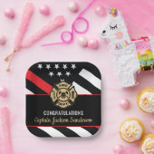 Fireman Fire Department Firefighter Retirement ペーパープレート (パーティー)