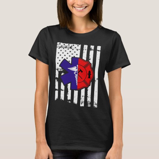 Fireman  for all Fire Heros & Red Line Fans Firefi Tシャツ (正面)