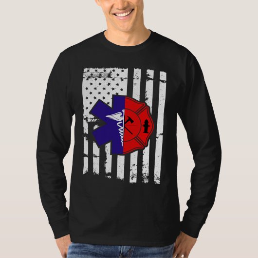 Fireman for all Fire Heros & Red Line Fans Firefi Tシャツ (正面)