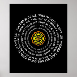 Firemans Prayer, Firefighter Motivational ポスター
