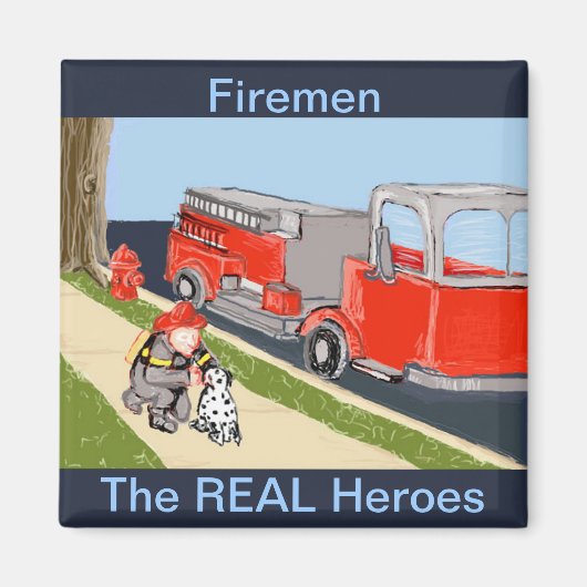 Firemen - The 実在 Heroes  Magnet マグネット (正面)