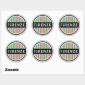 Firenze City Pride Emblem – Italian Identity ラウンドシール (シート)