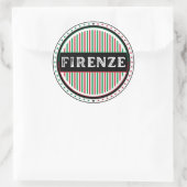 Firenze City Pride Emblem – Italian Identity ラウンドシール (バッグ)