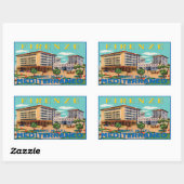 Firenze Grand Hotel Mediterraneo 長方形シール (シート)