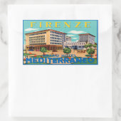 Firenze Grand Hotel Mediterraneo 長方形シール (バッグ)