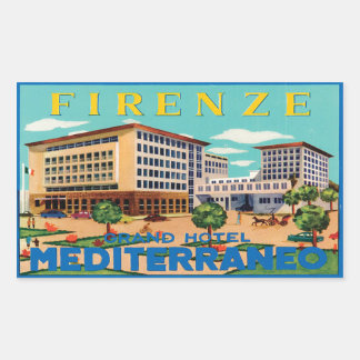 Firenze Grand Hotel Mediterraneo 長方形シール
