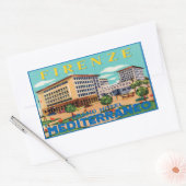 Firenze Grand Hotel Mediterraneo 長方形シール (封筒)