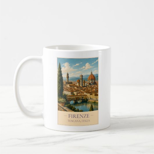 Firenze, Italy – Vintage Travel Mug コーヒーマグカップ (左)