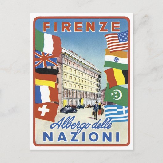 Firenze Nazioni旅行ポスター ポストカード (正面)