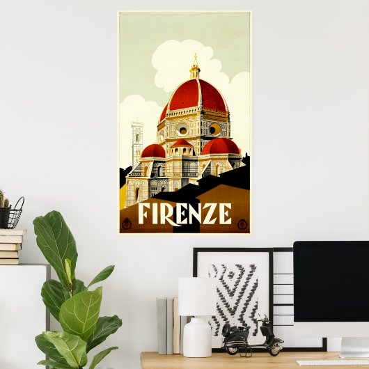 Firenze Travel Poster ポスター (ホームオフィス)