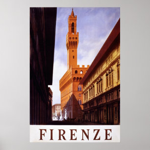 Firenze ~ Vintage Italian Travel Poster. ポスター
