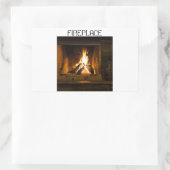 Fireplaceスクエアステッカー(Warrior_Wares_Incによる) 長方形シール (バッグ)