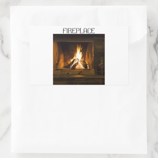 Fireplaceスクエアステッカー（Warrior_Wares_Incによる） 長方形シール (バッグ)
