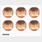 FIREPLACEスタンプ ラウンドシール (シート)