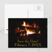 Fireplace日付はがきを保存する 案内ポストカード (正面/裏面)