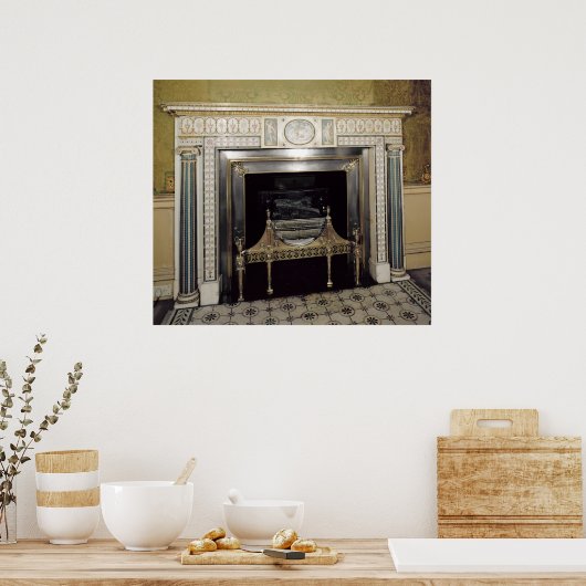 Fireplace from Syon House, Middlesex, c.1760 ポスター (キッチン)