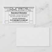 Fireplace Mantle Construction Reno Company 名刺 (正面/裏面)